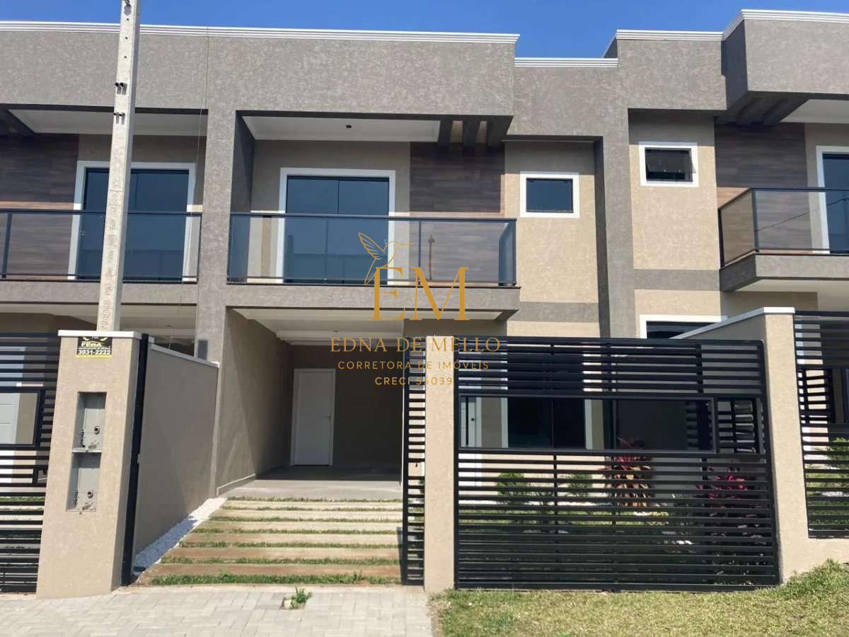 Sobrado à venda em Araucária, Fazenda Velha, com 3 quartos, 122,52m² - Edna de Mello Corretora de Imóveis